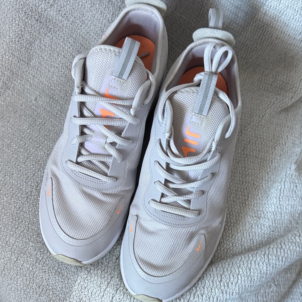 Nike Air Max White and Gray Athletic Sneakers
